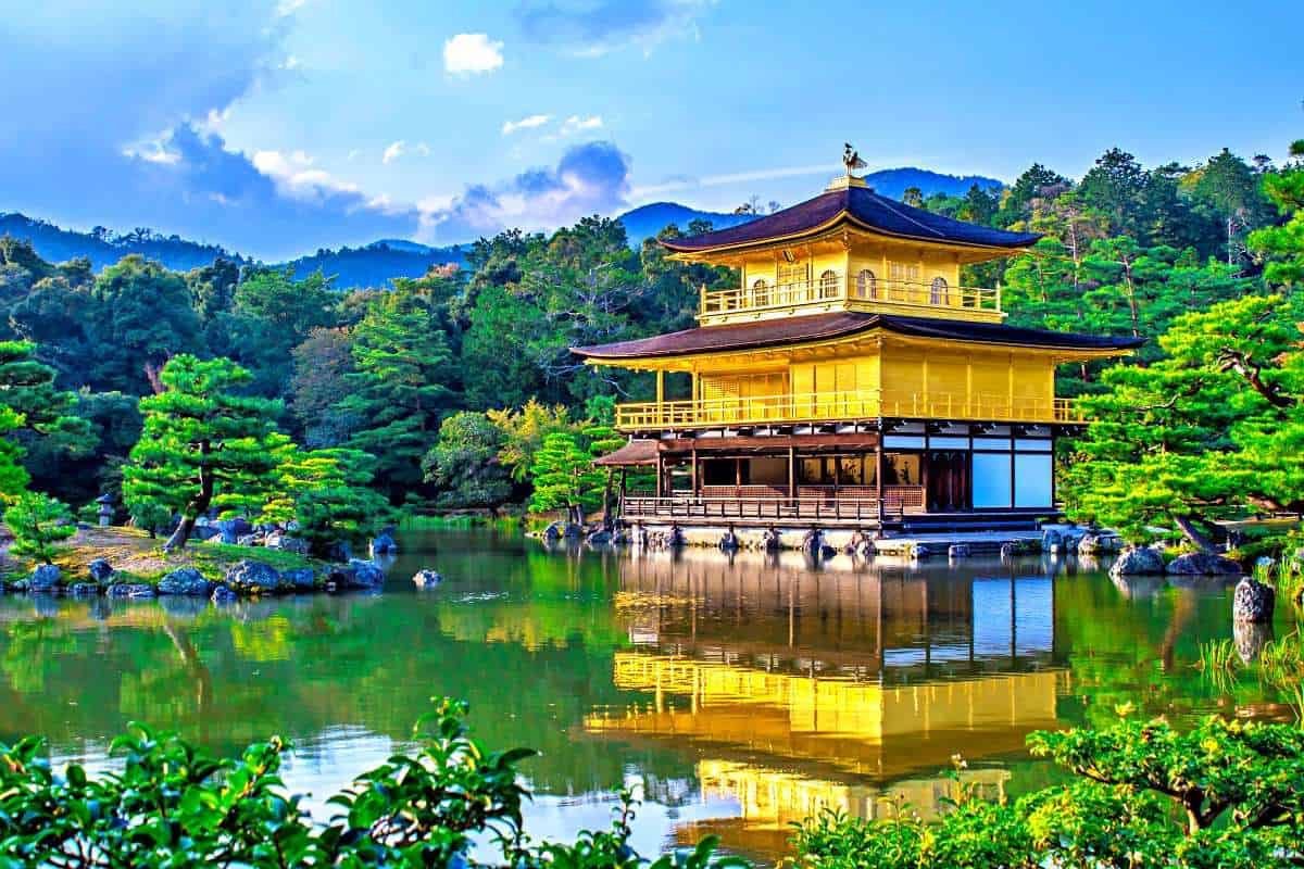 Kinkaku-ji, the Golden Pavilion, a Zen Buddhist temple in Kyoto, Japan